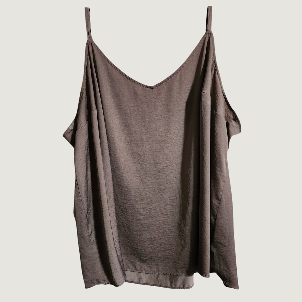 Torrid Cami Tank Top Adjustable Straps Size 6 Mauve Taupe